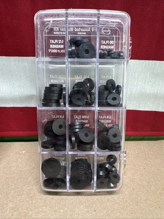 7PK Danco 116 piece Assorted Black Rubber Washer Kit 9D00010875 Stock #10875