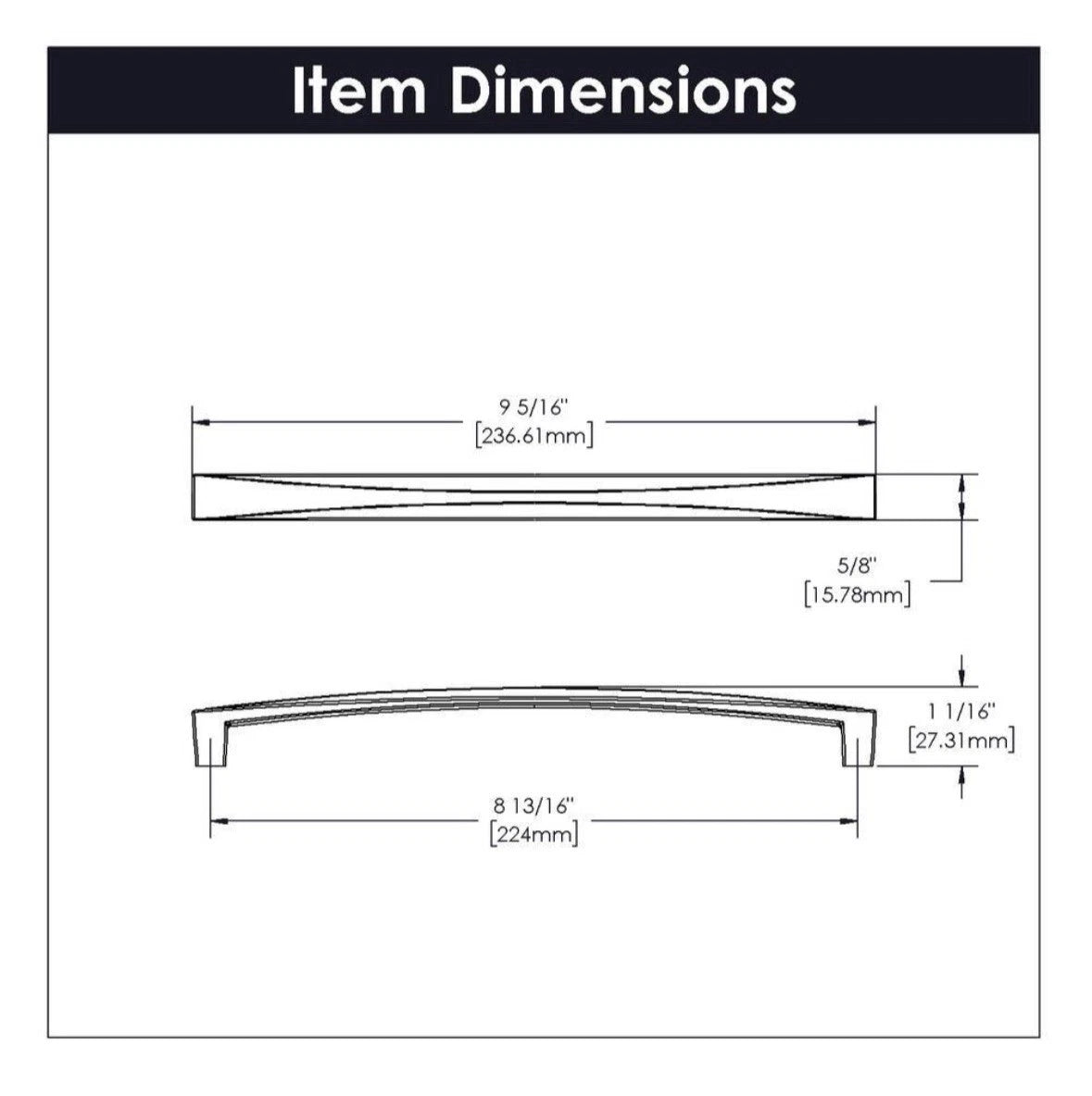 5pk Crest Collection 8-13/16 in Center to Center Satin Nickel Bar Cabinet New