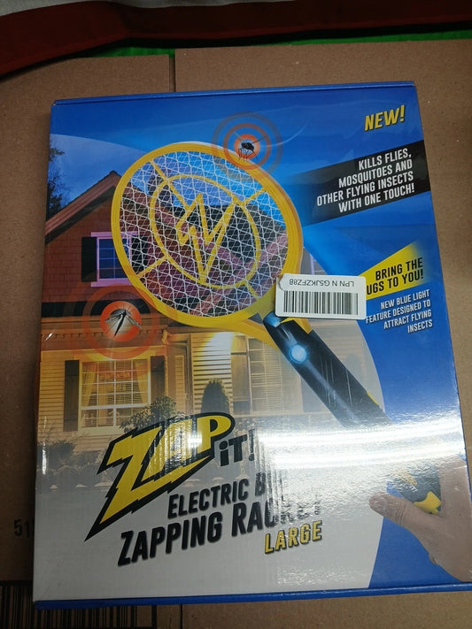 ZAP IT! Bug Zapper Rechargeable Racket 4,000 Volt, USB Large,