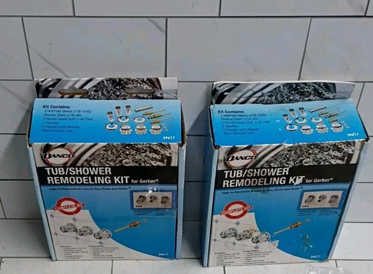 2pk Danco 39617 Tub/Shower Remodeling Kit for Gerber - CHROME Open Box