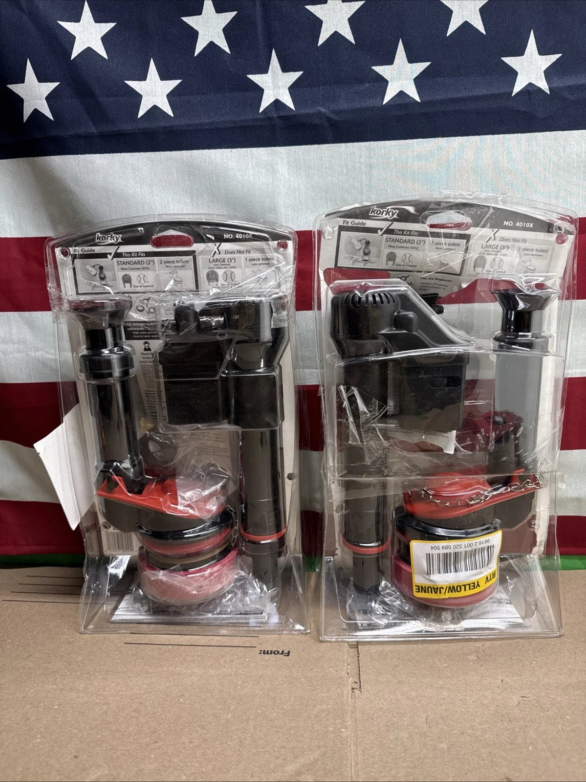2Pk Korky 2XLong Life Universal Complete 2-Inch Toilet Repair Kit 4010X Stronger