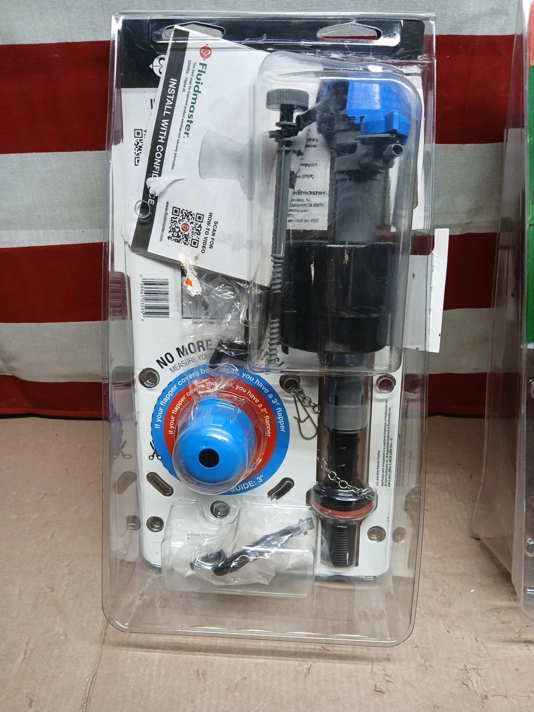 2 Pk Fluidmaster Fill Valve + 2” & 3” Super Flapper Kit K-400H-043