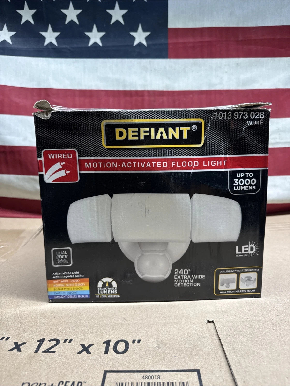 Defiant MaxDetect 240° White Motion Outdoor LED Flood Light 3000 Lumens 5CCT