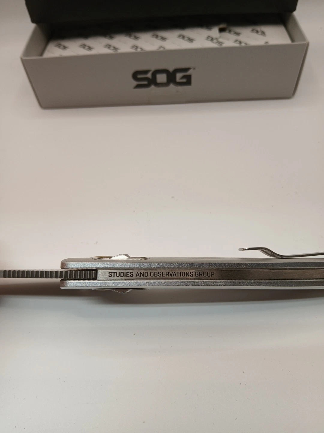 SOG One Zero AU Lock Knife Satin Aluminum (3.1" Chrome) - 15-73-03-57