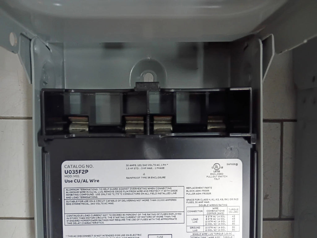 (2PK) Midwest U035F2P Electric Products 30-Amp 120/240V Fused AC Disconnect OB