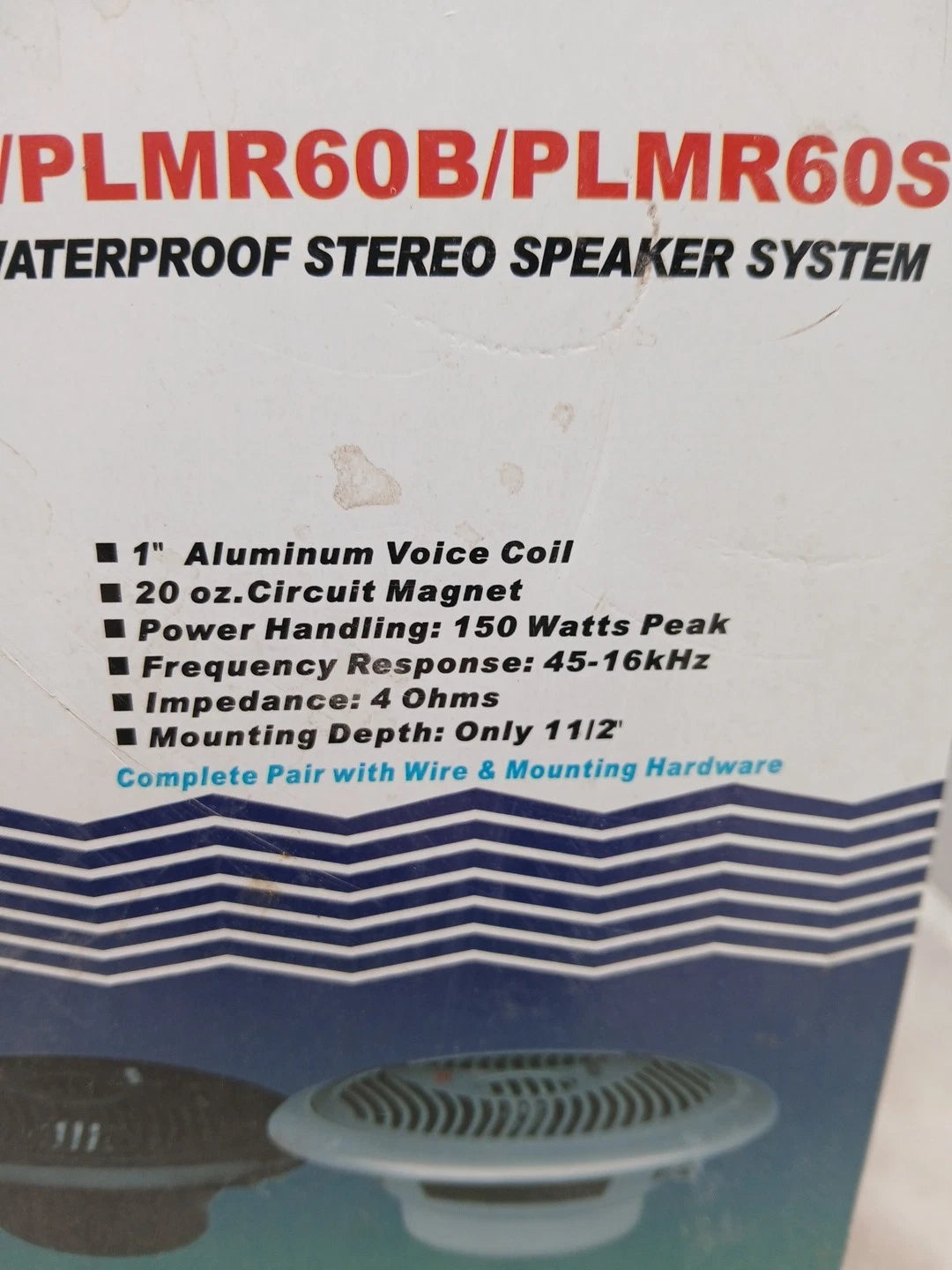 2-PK Pyle 6.5 Inch Dual Marine Speakers 2 Way Waterproof Weather Resistant 150W