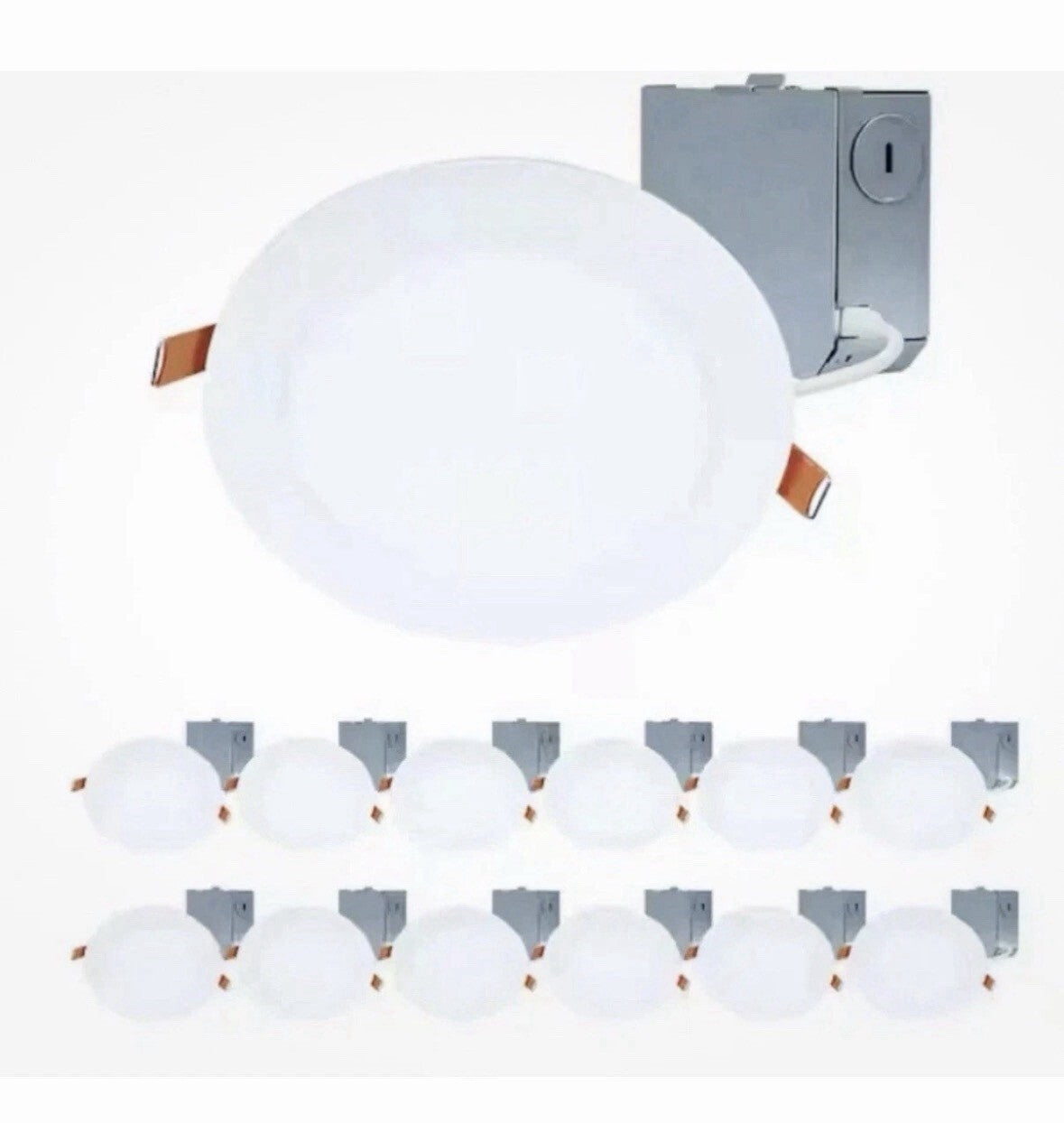 HALO HLBE 6 in. Ultra-Slim Downlight 3000K Fixed CCT LED Recessed Light Kit 12PK