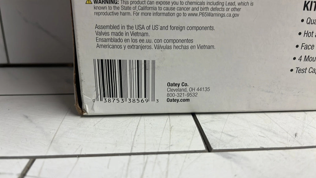 2 OATEY Quadtro 38569 - 1/2" PEX Washing Machine Outlet Box 1/4 Turn Valves