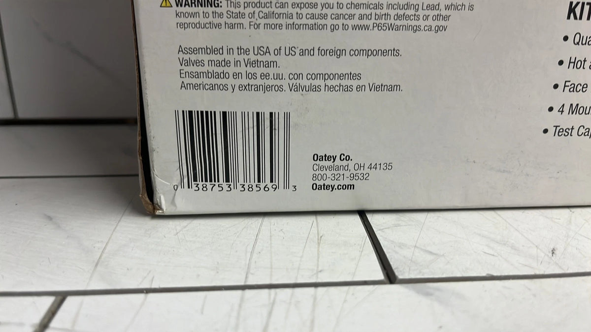 2 OATEY Quadtro 38569 - 1/2" PEX Washing Machine Outlet Box 1/4 Turn Valves