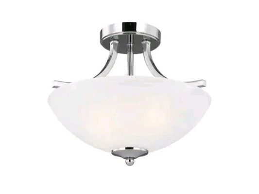 Gen. Lighting 7716502EN3-05 Geary 2-Light 14" LED Semi-Flush Ceiling Fixture OB