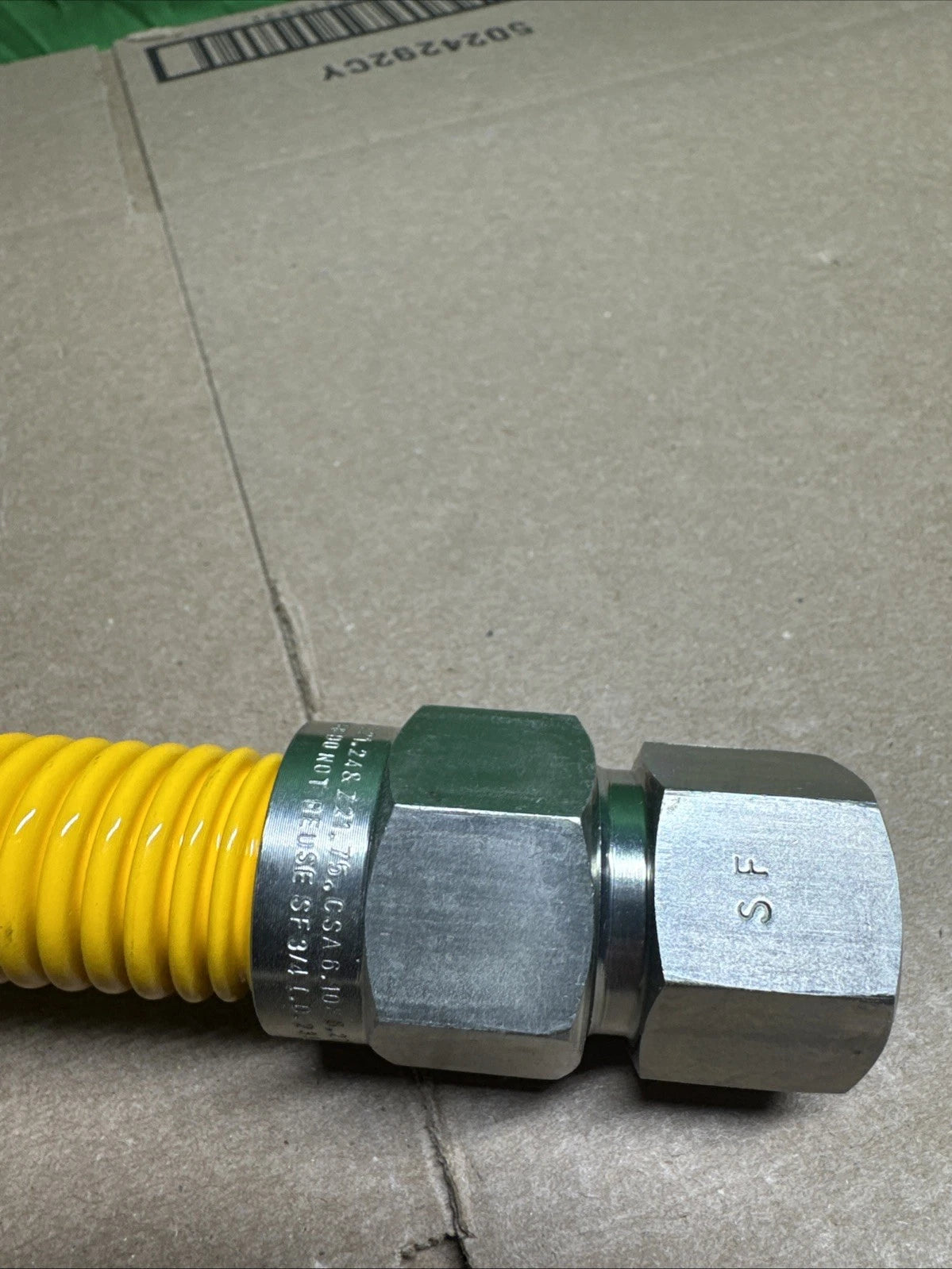 Flextron FTGC-YC34-24P 24 Inch Flexible Epoxy Coated High BTU Gas Line Connector