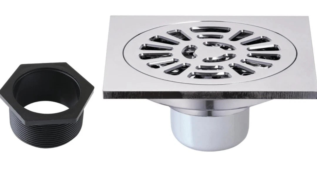 Kingston Brass BSF4267 Watercourse 3-15/16" Square Shower Drain - Chrome