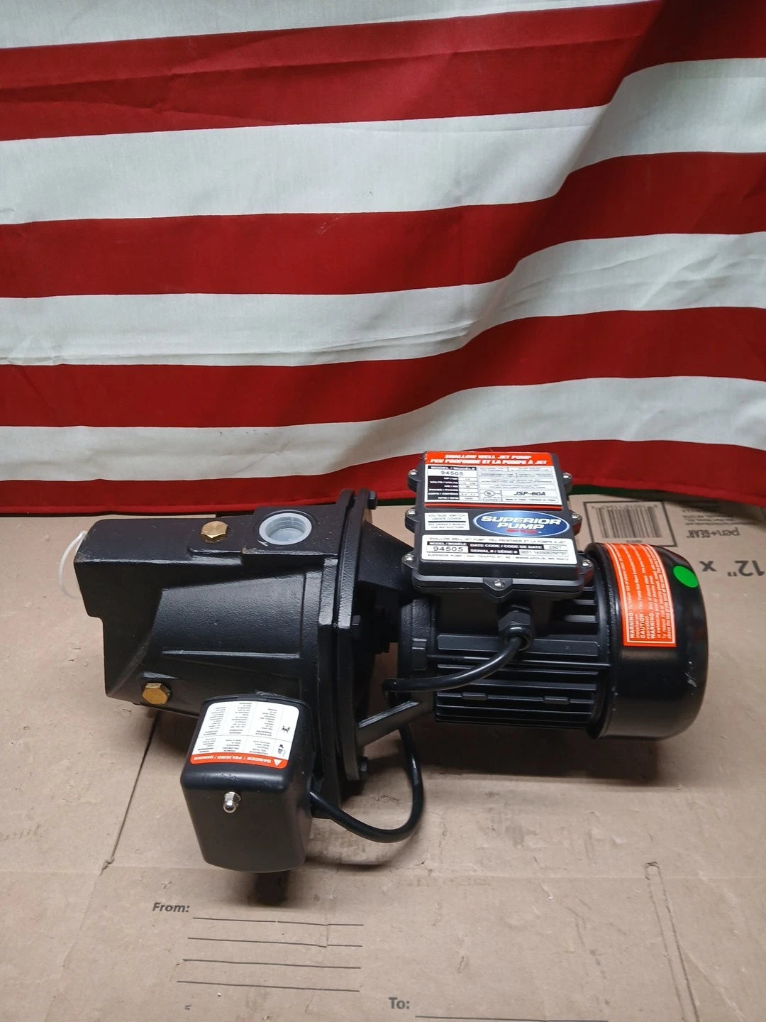 Superior Pump 94505 Cast Iron Shallow Well Jet Pump 1/2 HP 10 Gallons Per Minute