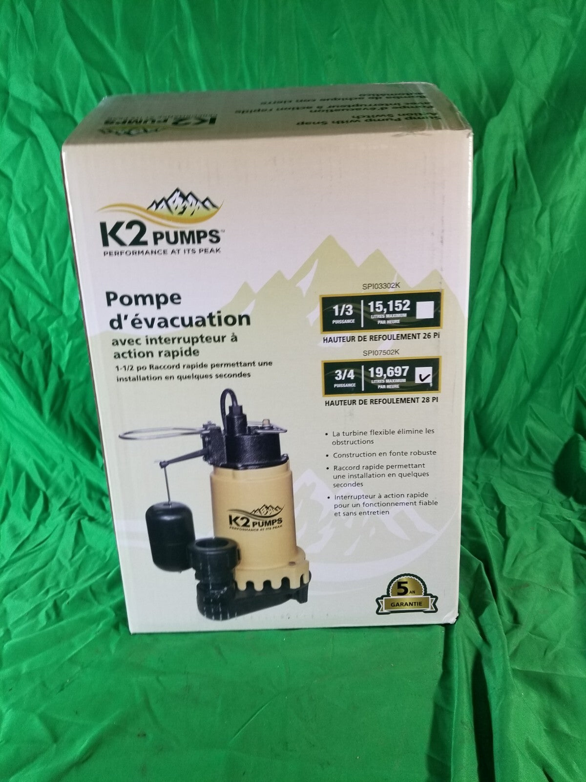 PRO 3/4 HP Heavy-Duty Cast Iron Sump Pump w/Snap Action Switch