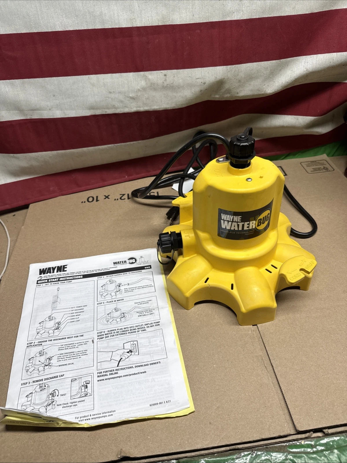 Wayne 1/6 HP WaterBUG Submersible Utility Pump with Multi-Flo Technology USED]