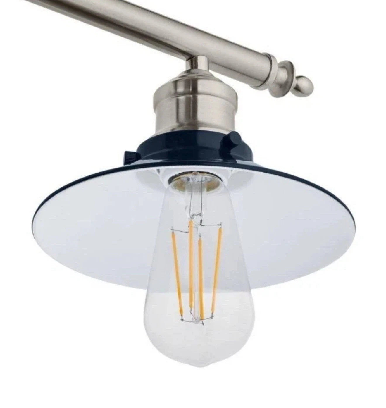 Hampton Bay 20514 CB-BN Glenhurst Cobalt/Brushed Nickel Farmhouse Vanity Light