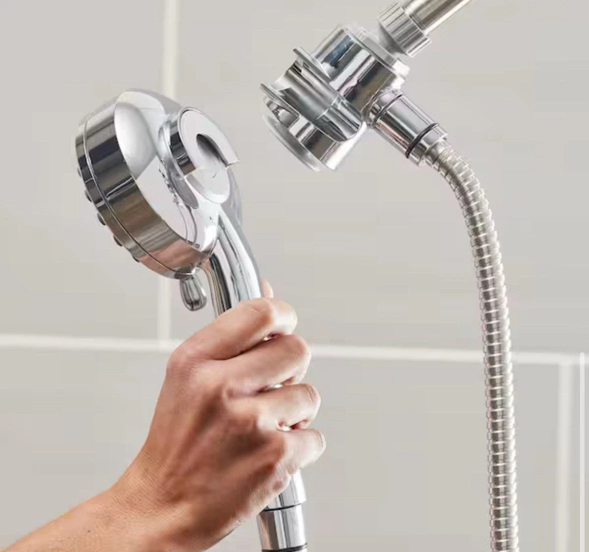 NOB Dualdock Multi-height 7spray wallmount handheld showerhead..