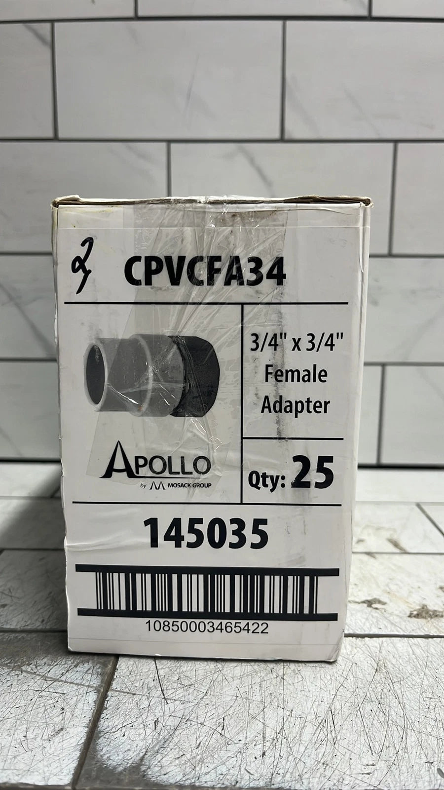 Lot Of 25 Apollo 3/4" Male NPT x 3/4" CPVC Adapter, Stainless Steel, 3/4" CPVC