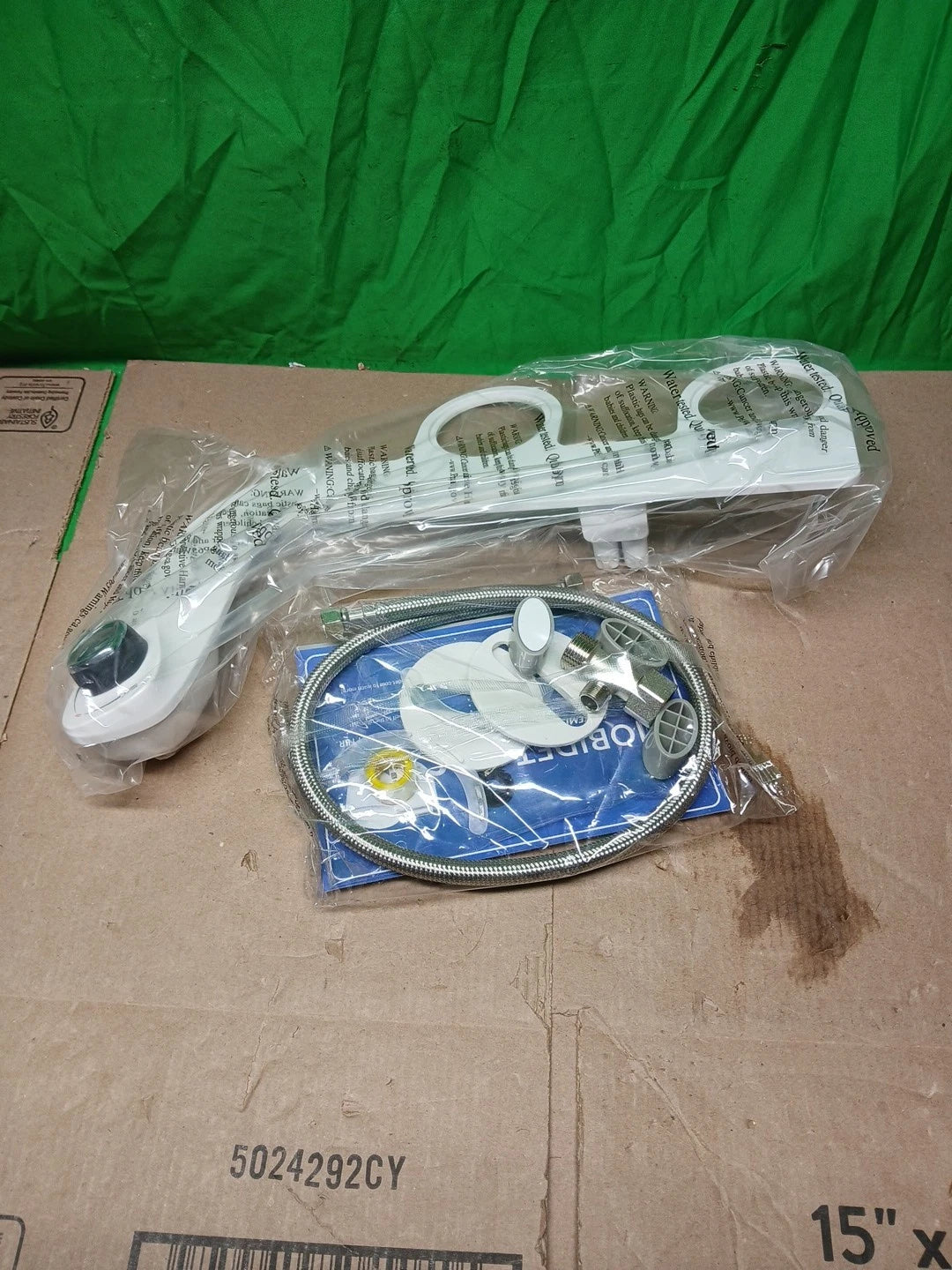 Bio Bidet SlimEdge Bidet Attachment for Toilet, Non Electric Self Cleaning White