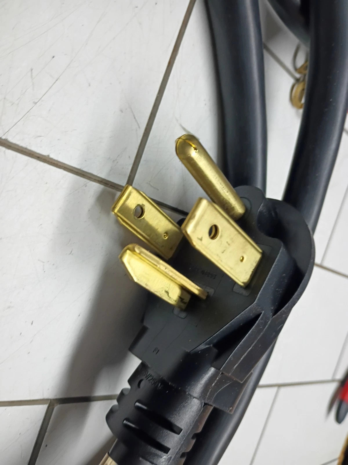 Electric Dryer Cord Connector 4 Prong 30 Amp PVC Black 6ft" Read Description
