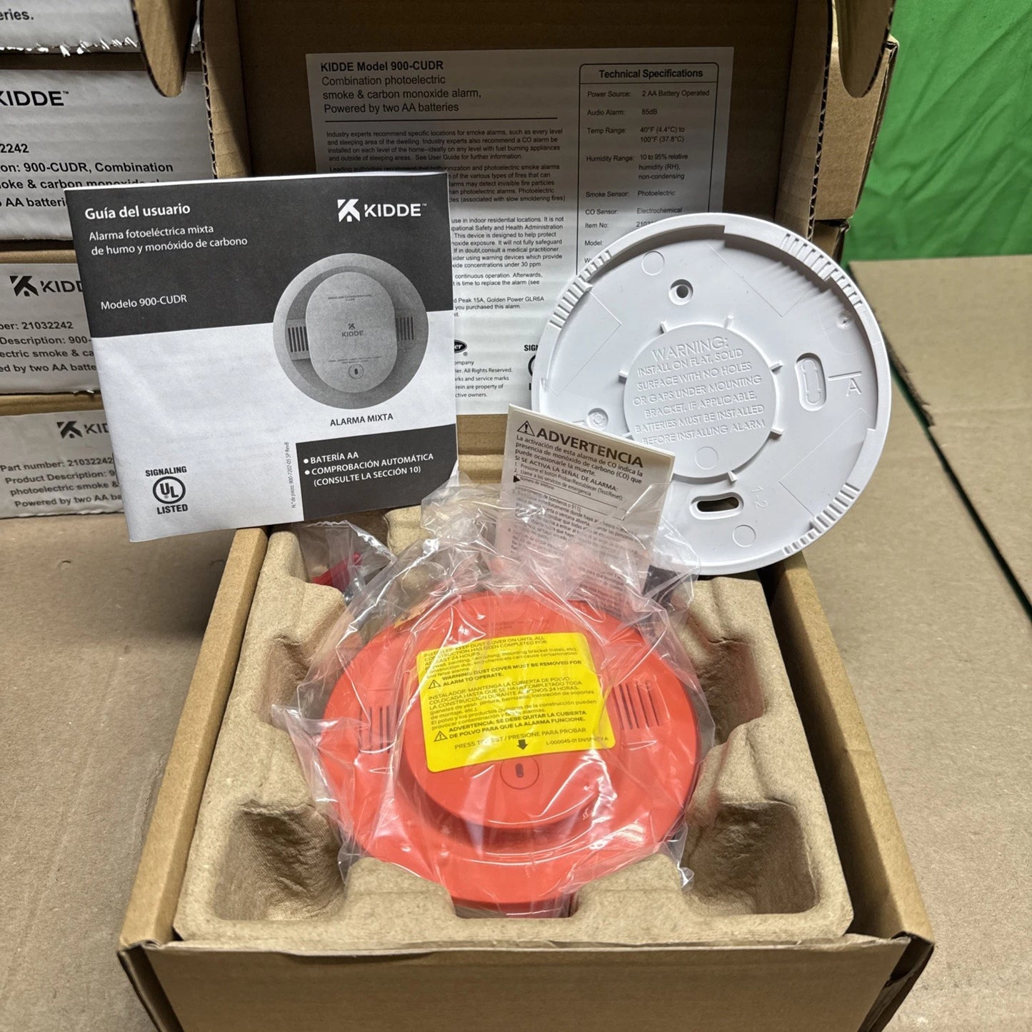Kidde Smoke & CO Detector, AA Battery, LED, MAY 2024 (900-CUDR)