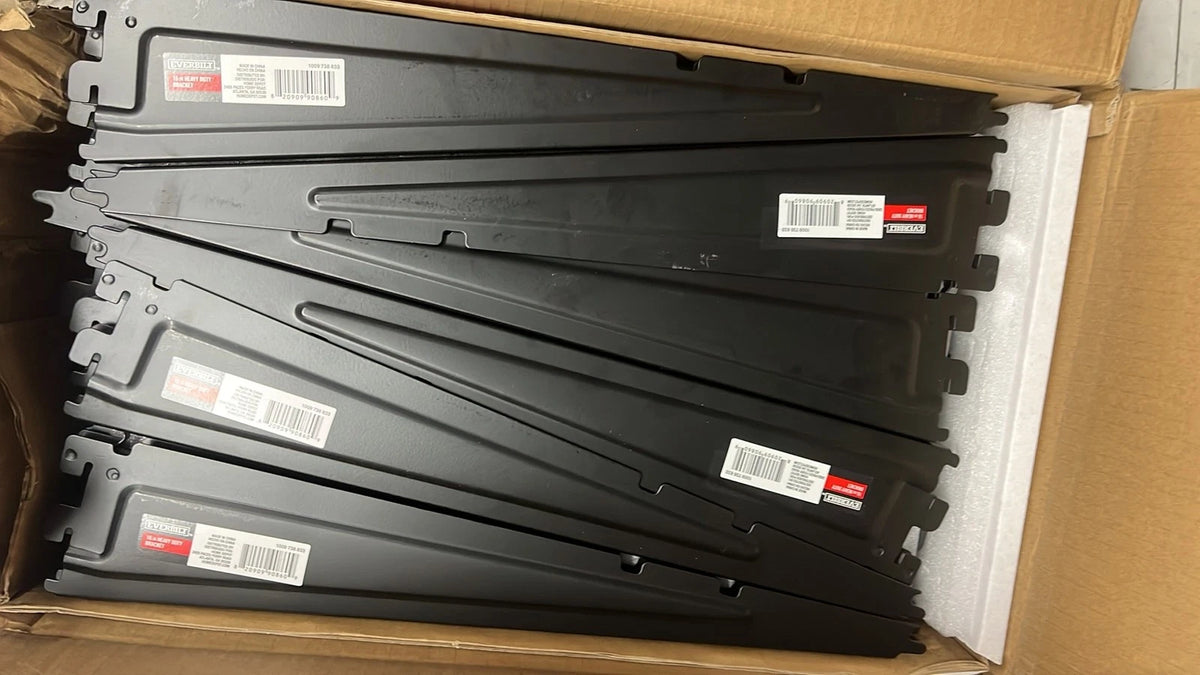 36 pack Everbilt 90860 16” HEAVY DUTY ADJUSTABLE SHELF BRACKETS -Black