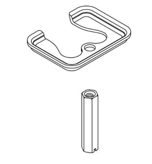 Kohler Chrome Single-handle bathroom sink faucet mounting kit K-1221142
