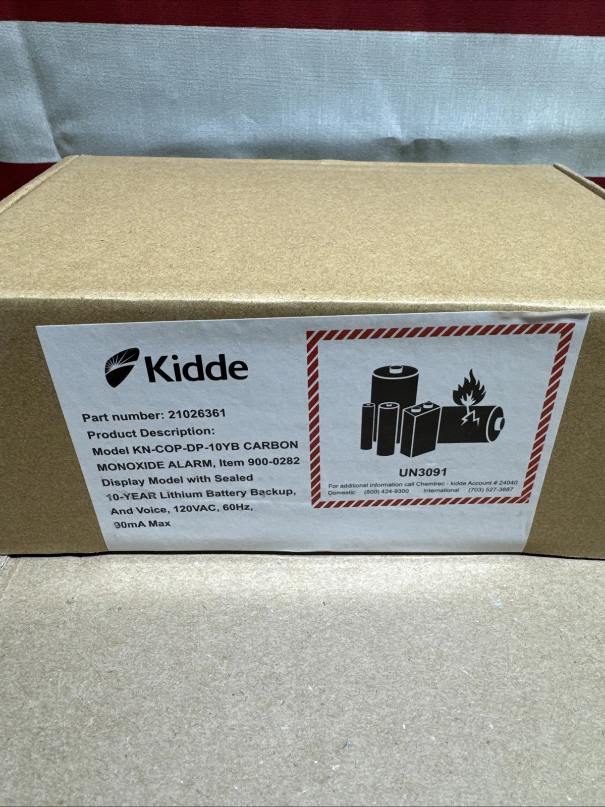 Kidde Bedroom Plug-In Carbon Monoxide Detector Alarm with Sealed Lithium Battery