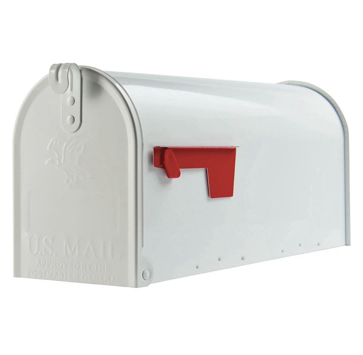 Architectural Mailboxes Elite Classic Galvanized Steel Post Mount White Mailbox