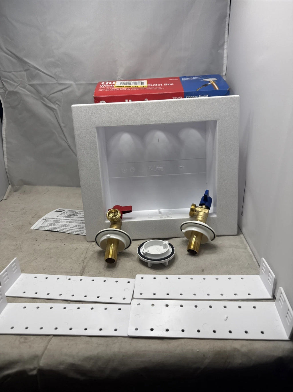 "Washing Machine Outlet Box'' Oatey Quadtro 4 Options Model 38529 Open Box .