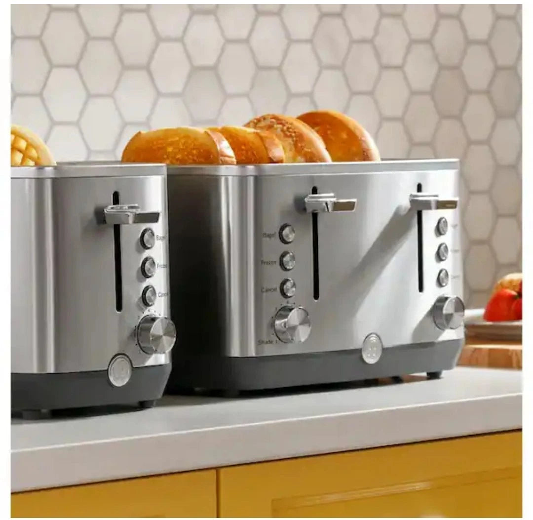 GE 4-Slice Toaster, Stainless Steel Toaster with Wide Slots New No Original Box