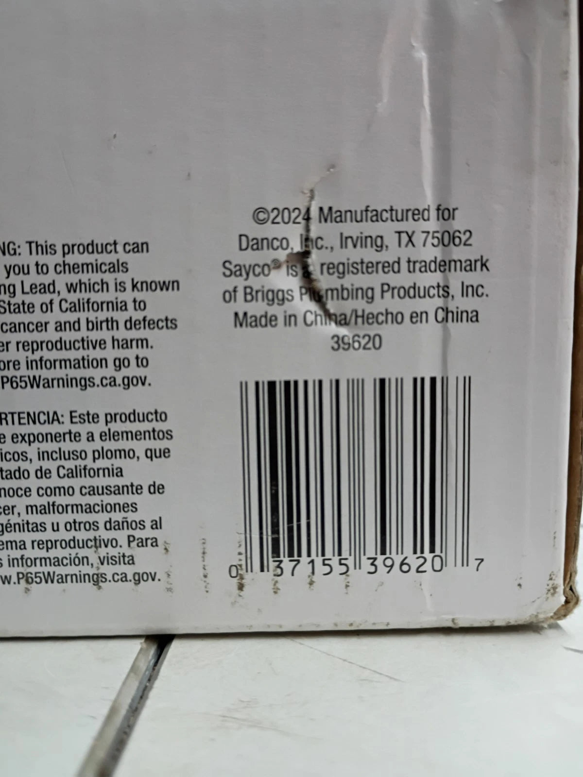 Danco 39620 Tub & Shower Trim Kit for Sayco Faucets 3-Handle Chrome Open Box