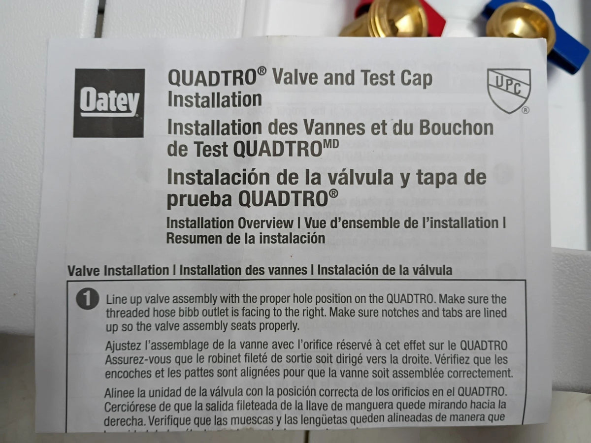 (2 Pack) Oatey Quadtro 38528 Washing Machine Outlet Box With PEX Crimp Valves OB