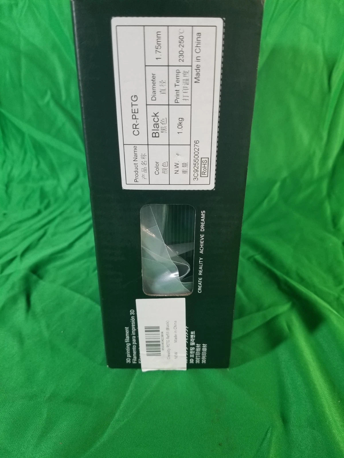 Creality CR Series 3D Printing Filaments Black CR-PETG 1.75mm Spool