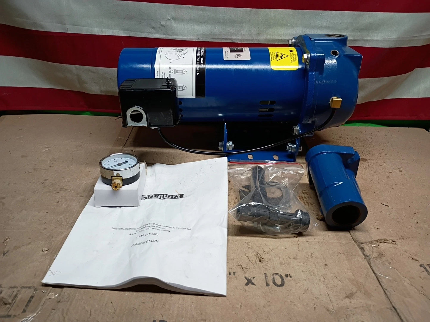Everbilt HDCWJ10, 1 HP Professional Convertible Jet Pump 24 GPM, OB, Parts Only,