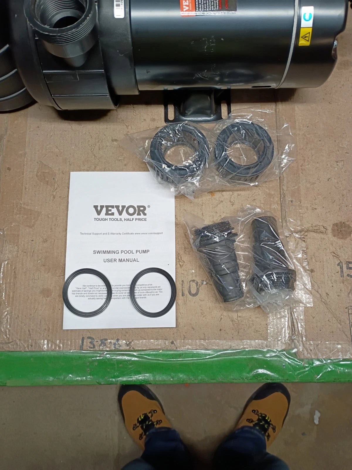 VEVOR HAP1100, Swimming Pool Pump, 1.5 HP 115 V, 1100W Single Speed Pump, OB,