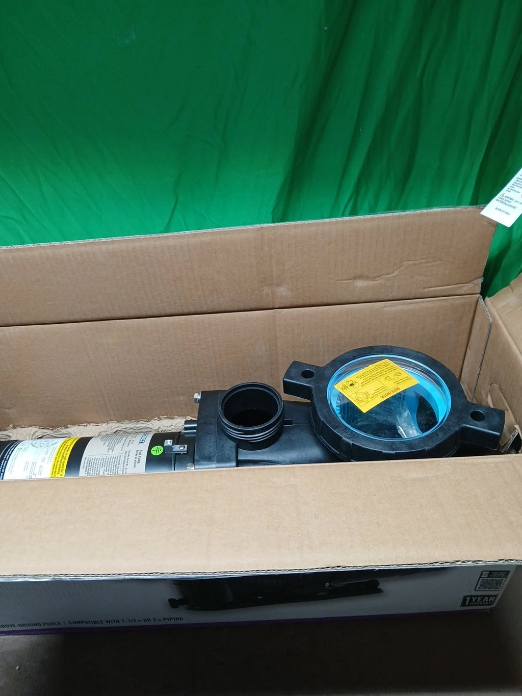 Everbilt Pool Pump Fan-Cooled Motor 1.5 HP 230V Has Unions....