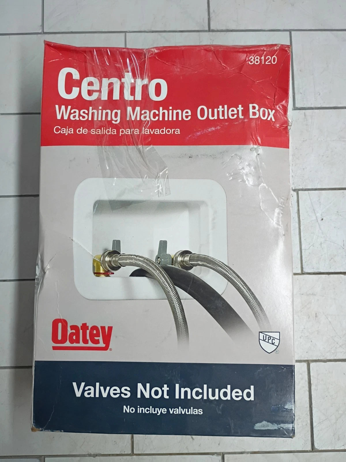 Oatey Centro Washing Machine Outlet Box Face Plate Brackets Fittings 38120--OB
