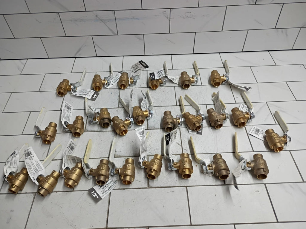 Streamline 117-843H (Set of 25) 1/2 in" Brass 1700NL Ball Valve SWT Solder