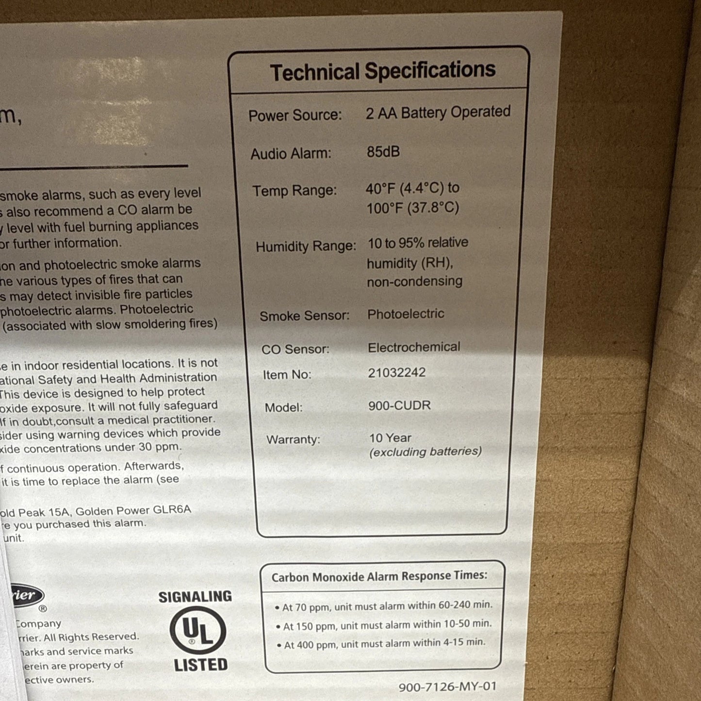 Kidde Smoke & CO Detector, AA Battery, LED, MAY 2024 (900-CUDR)