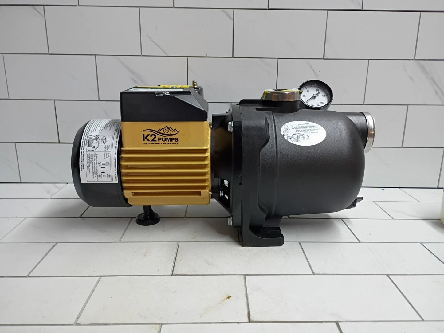 K2 Pumps WPS07503K Shallow Well Jet Pump 3/4 Hp Lead Free Thermoplastic NOB