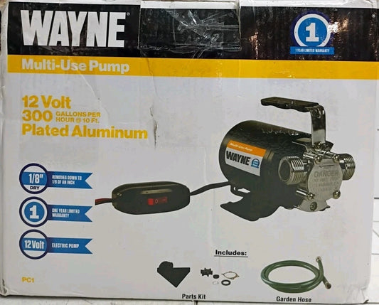 Wayne PC1-12V Multi-Use Pump Transfer 350 Gallons Per Hour 57716-WYN1 Open Box