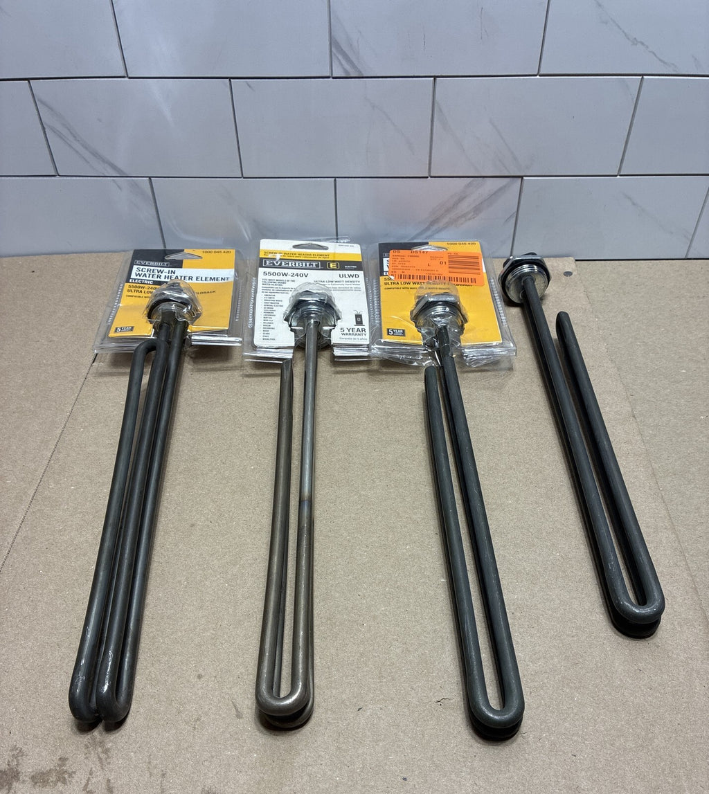 4-pack Everbilt Water Heater Element 5500W 240V fold-back open box