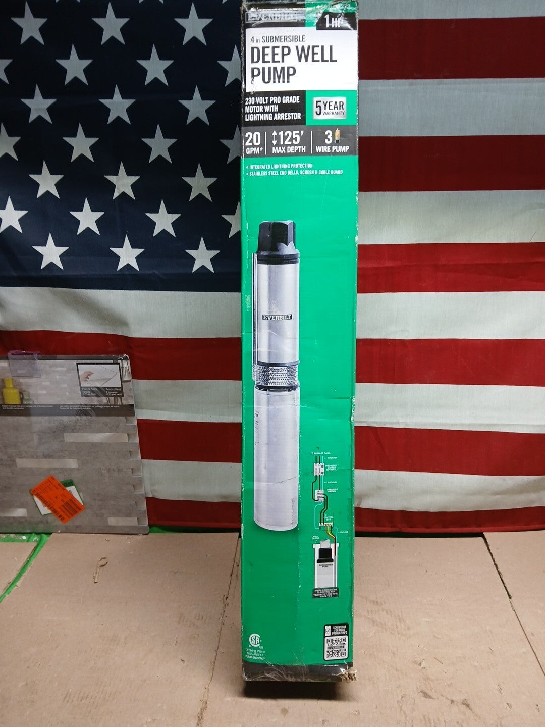 Everbilt 1 HP Submersible 3-Wire Motor 10 GPM Deep Well Potable Water Pump