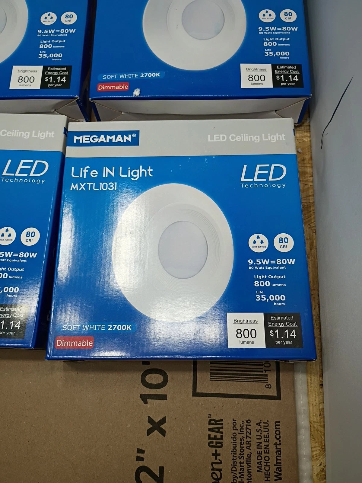 9PK megaman LED Ceiling Light MXTL1031 Light Out 800 Lumens New Open Box
