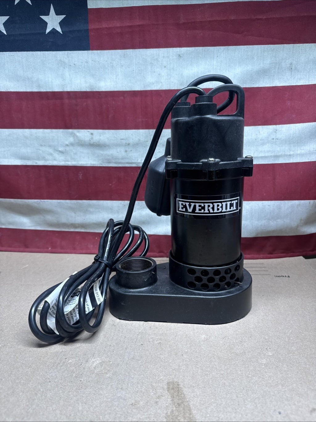 Everbilt 1/3 HP Corrosion Resistant Aluminum Sump Pump w/ Tether Switch NEW OB.