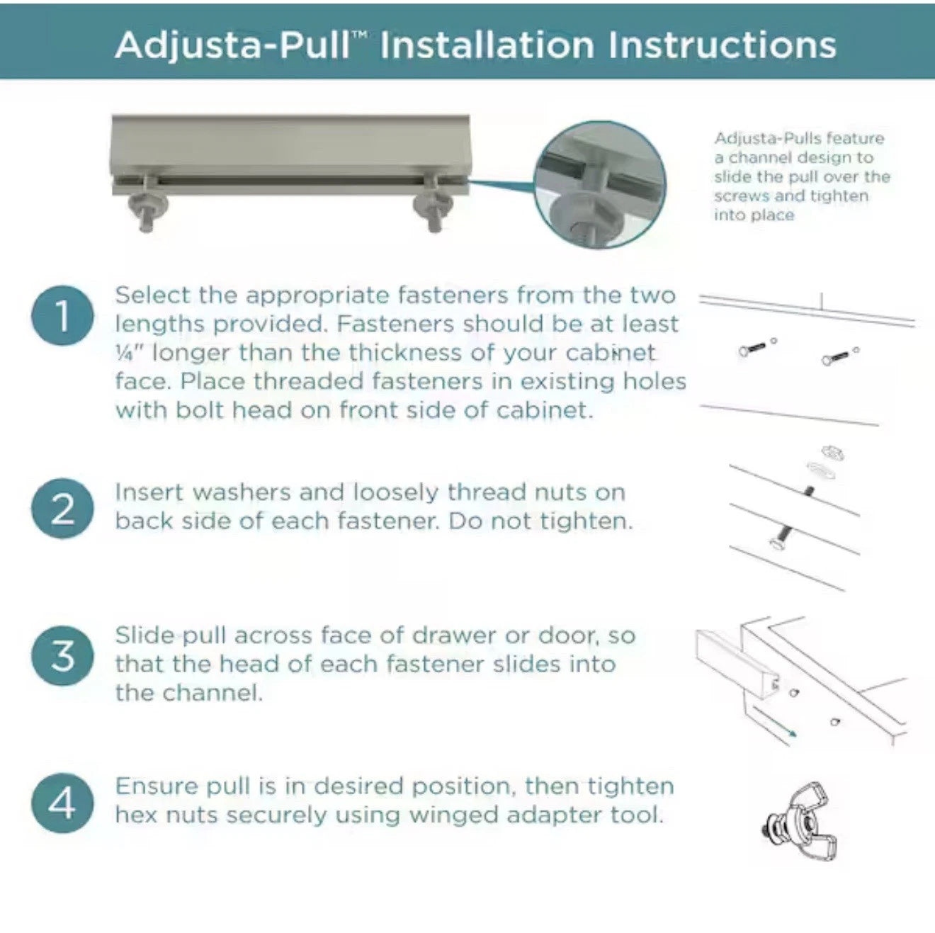 12 PACK Liberty Inclination Adjusta-Pull 2" - 8-13/16" Satin Nickel Drawer Pulls