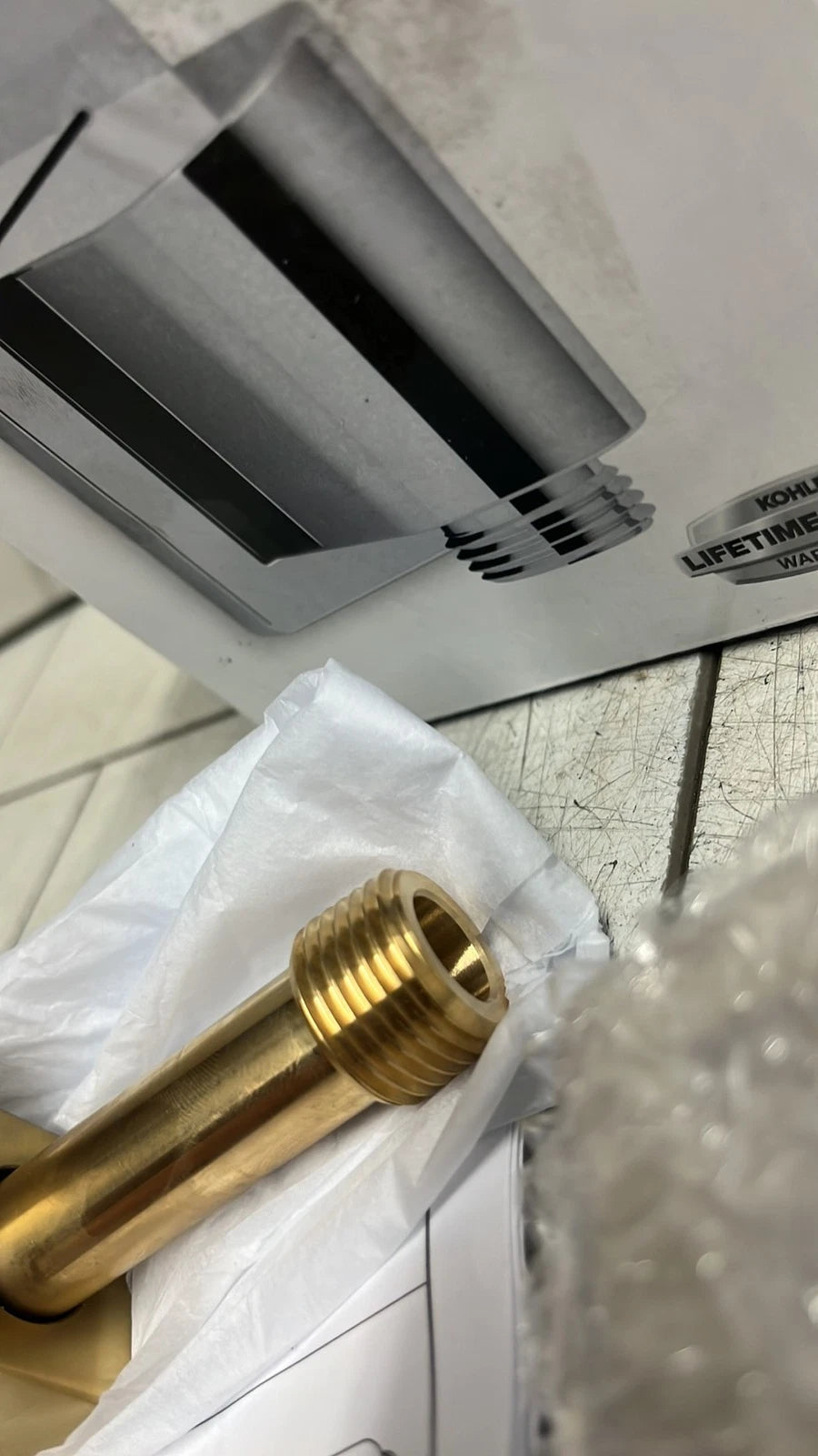 Kohler 98351-2MB Supply Elbow 1/2" Brass Check Valve-modern Brass open box