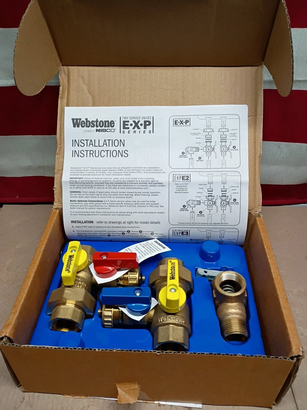 Webstone 3/4" EXP Ultra-Compact Tankless Water Heater Service Valve 42443 OB