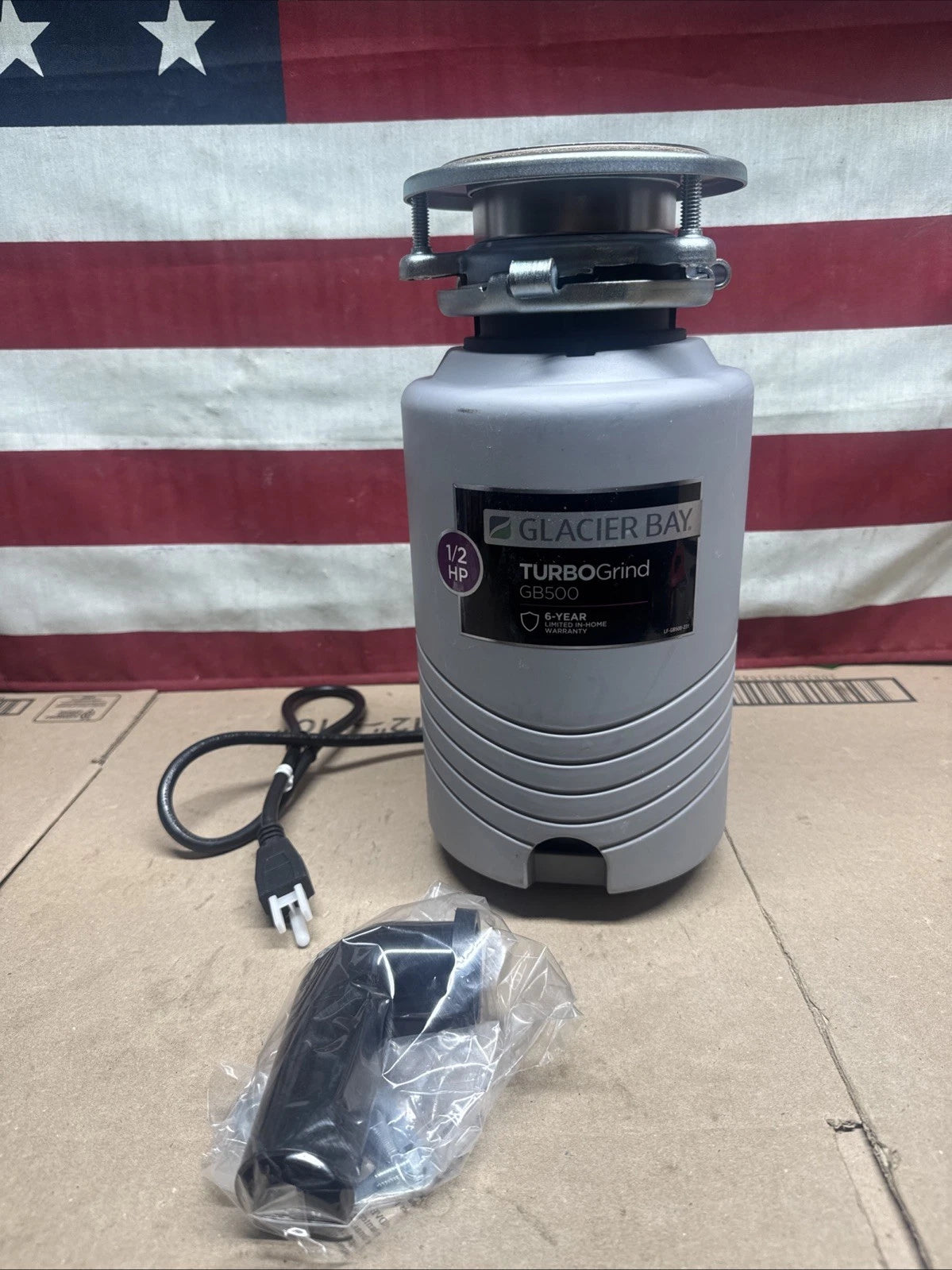 Glacier Bay GB500 Turbo Grind 1/2hp Garbage Disposal Open Box Read